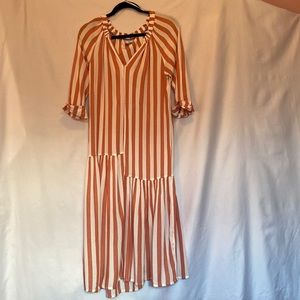 Violet Weekend pink and white striped dress.